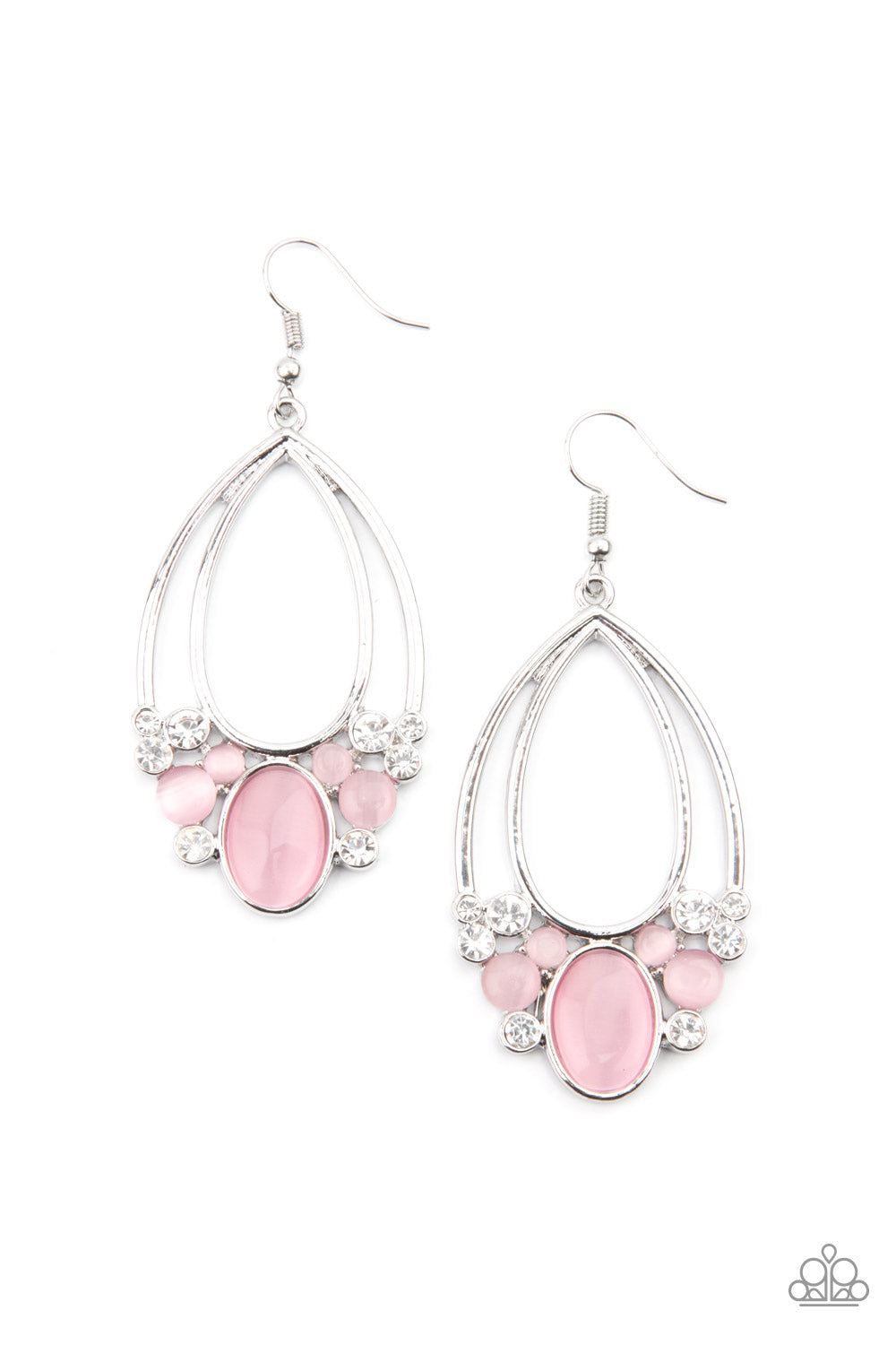 Look Into My Crystal Ball - Pink Earring