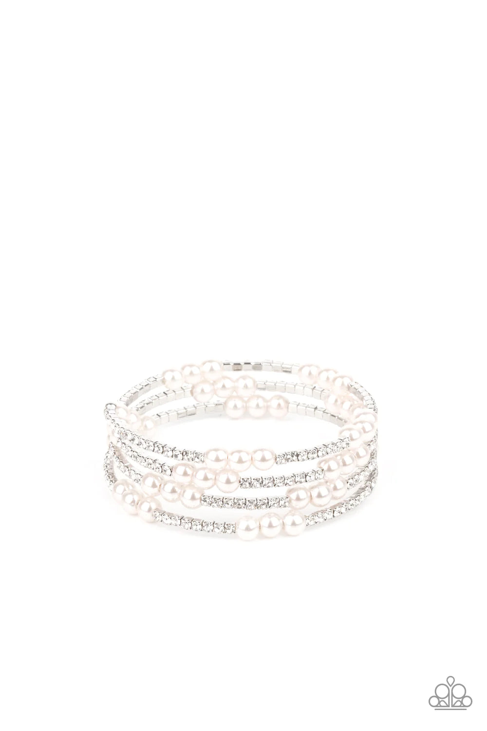 Hollywood Hospitality - White Coil Bracelet
