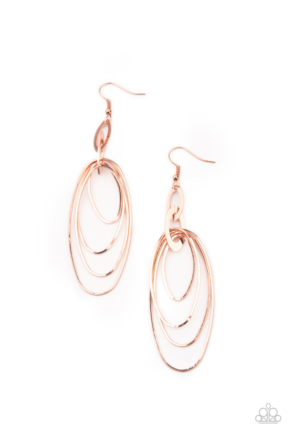OVAL The Moon - Copper Earring