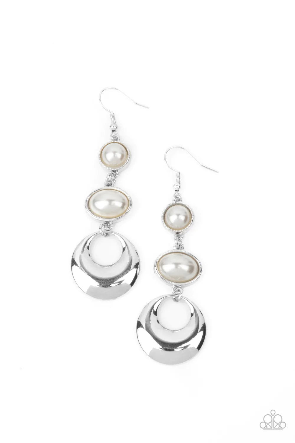 Bubbling To The Surface - White Earring