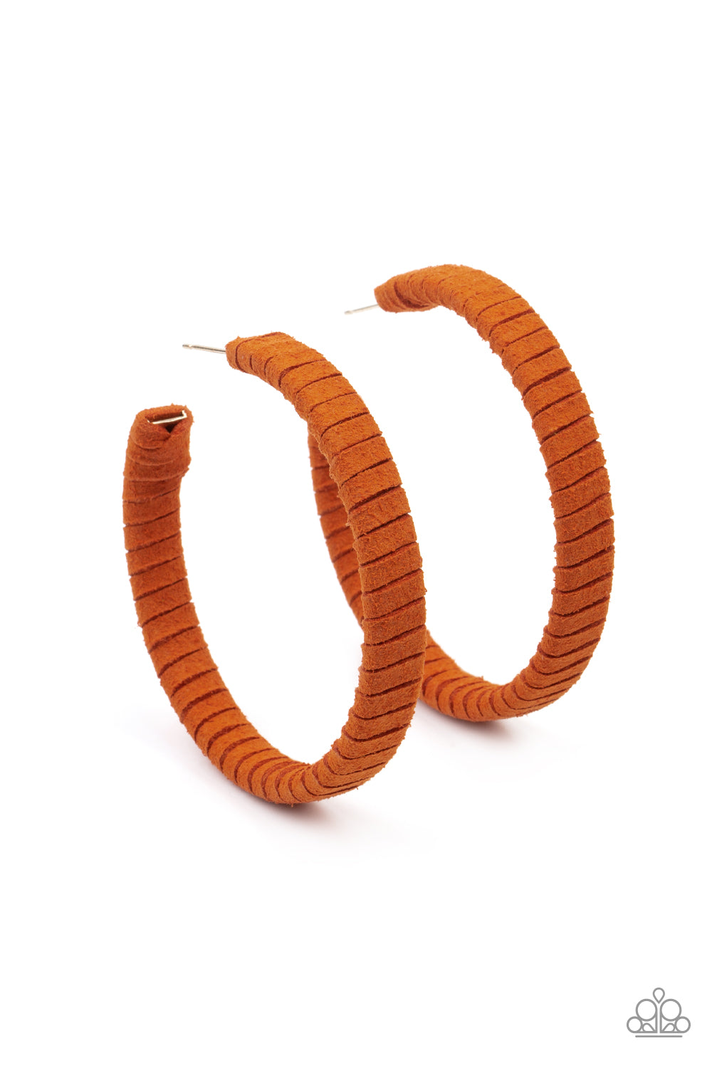 Suede Parade - Orange Hoop Earring