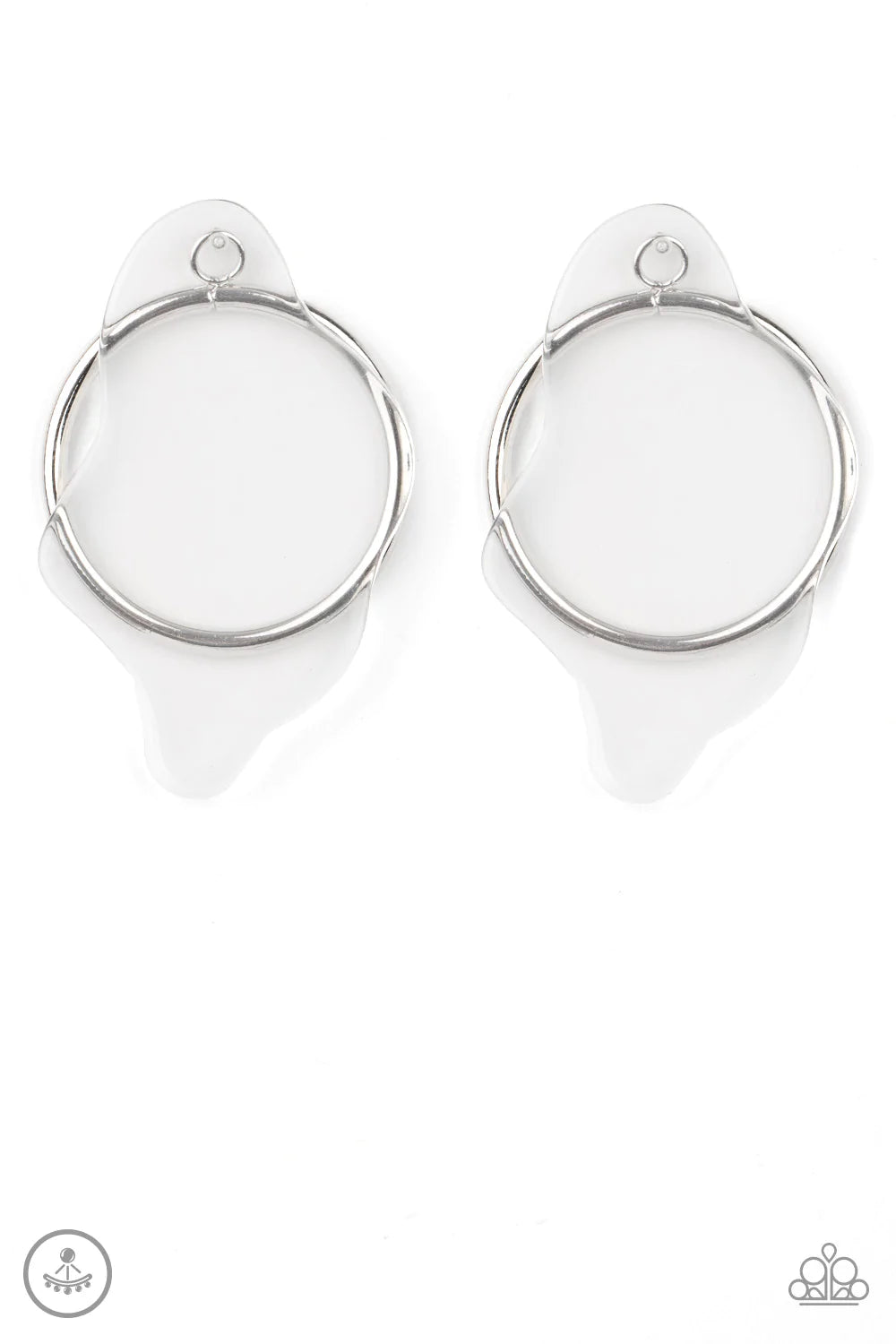 Clear the Way! - White Earring