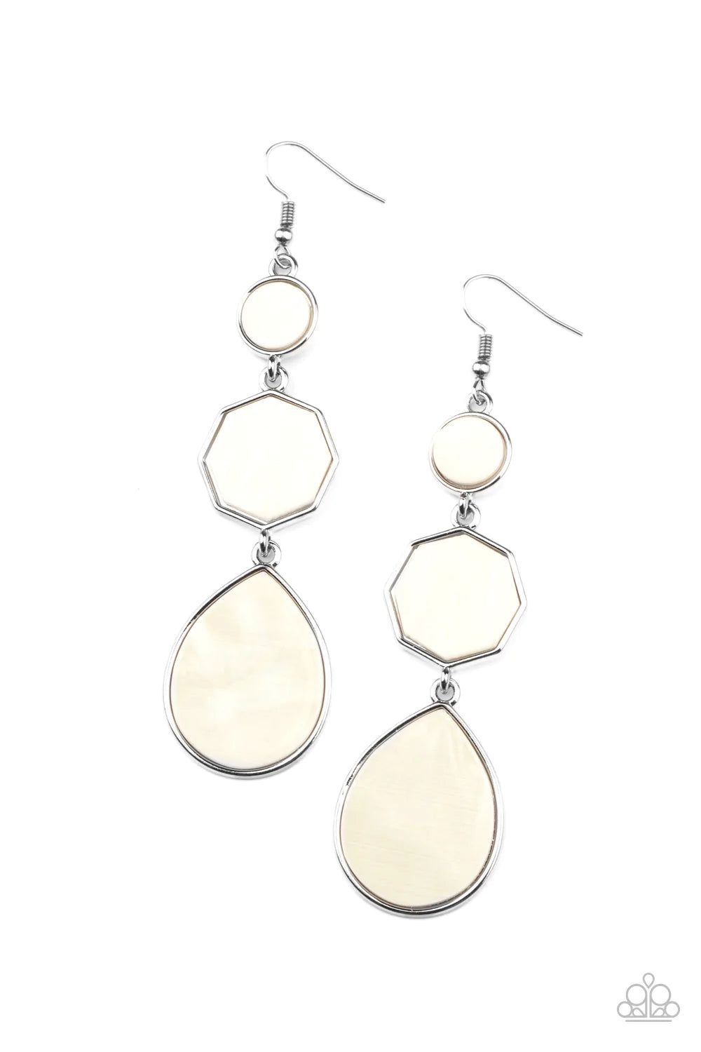 Progressively Posh - White Earring