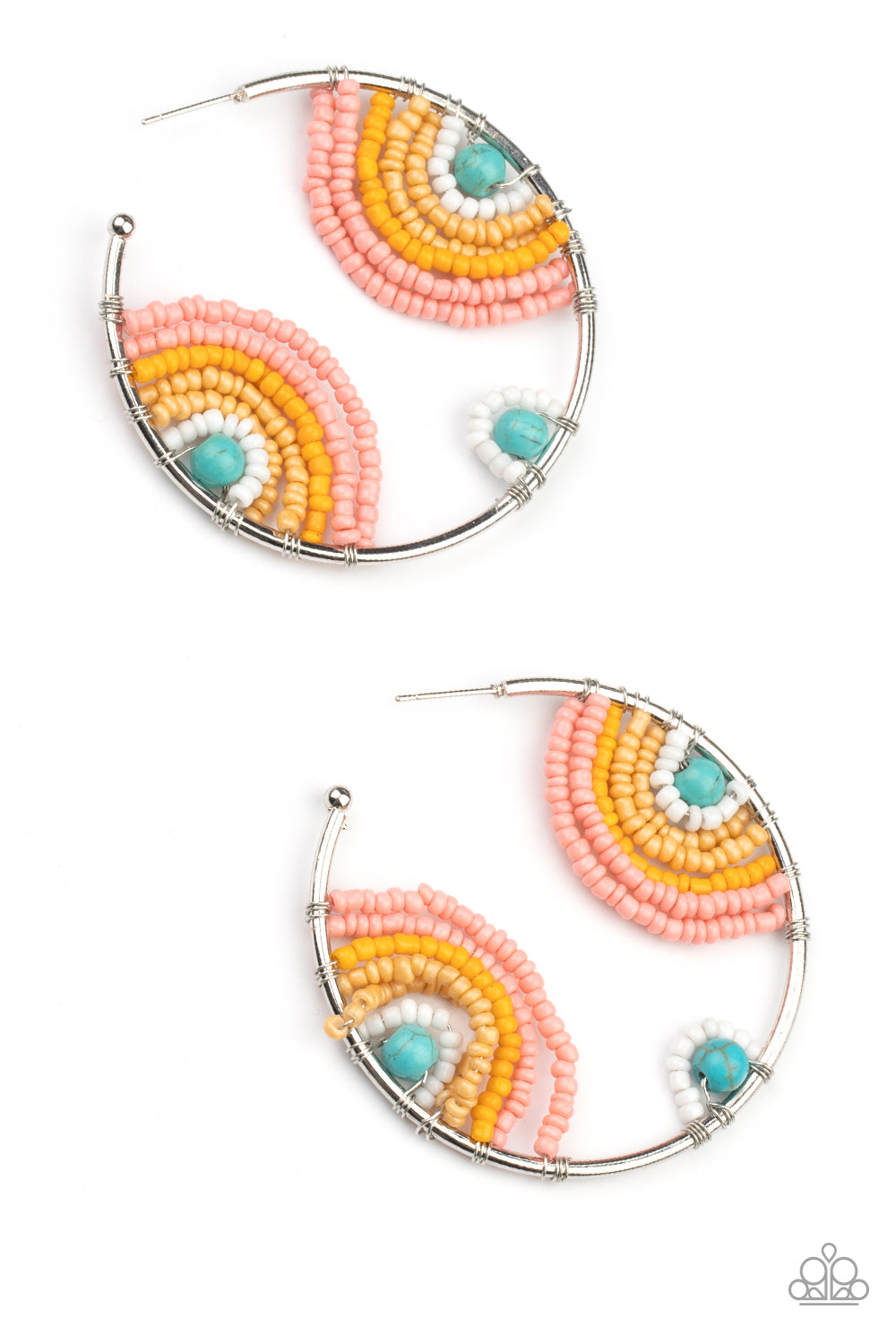 Rainbow Horizons - Multi Seed Bead Earring