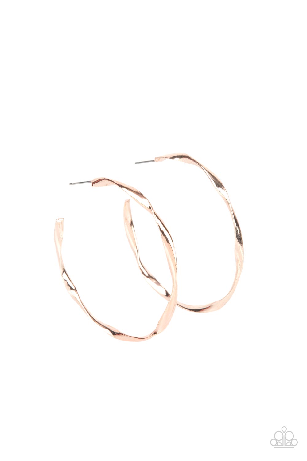 Radiantly Warped - Rose Gold Hoop Earring