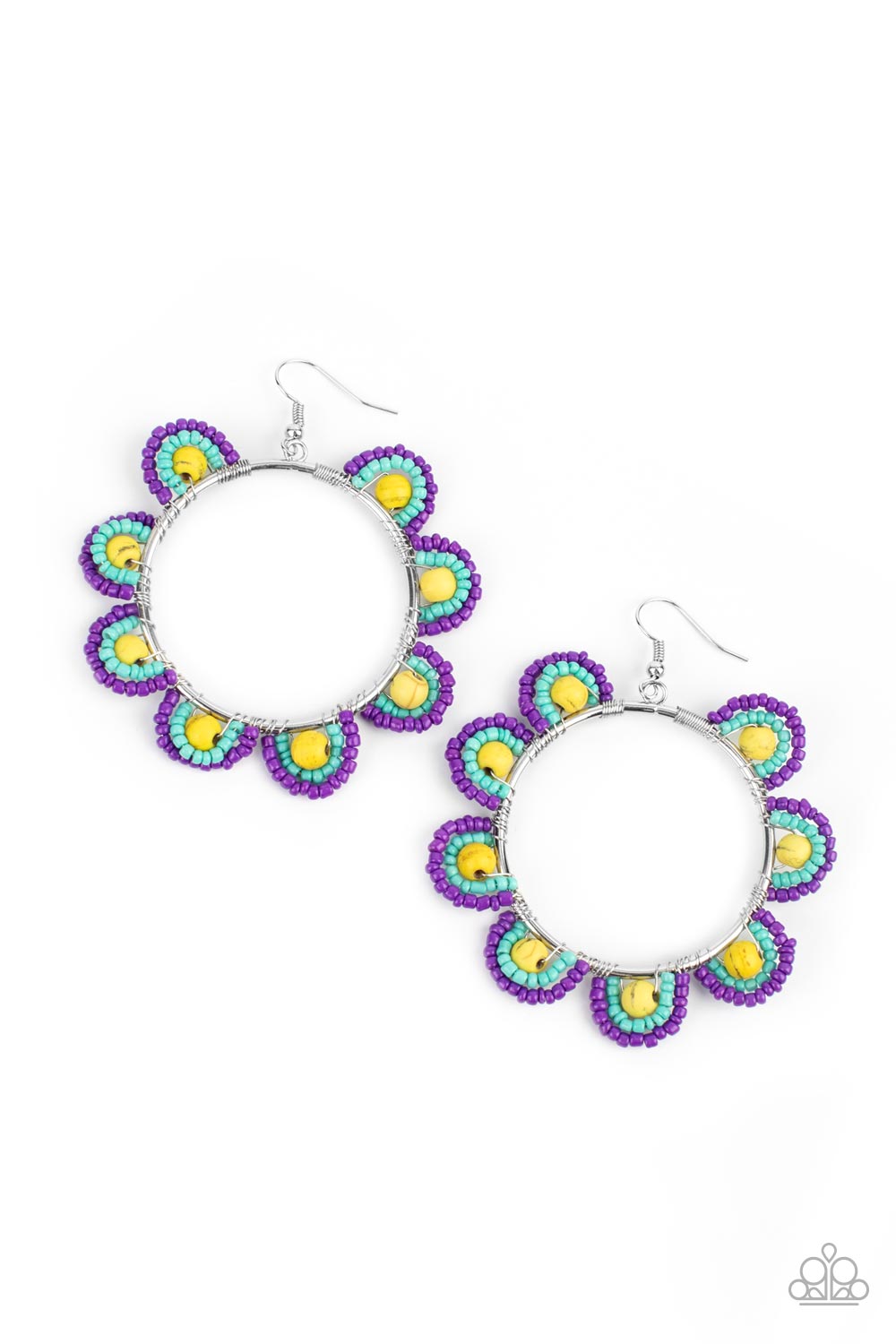 Groovy Gardens - Yellow Seed Bead Earring