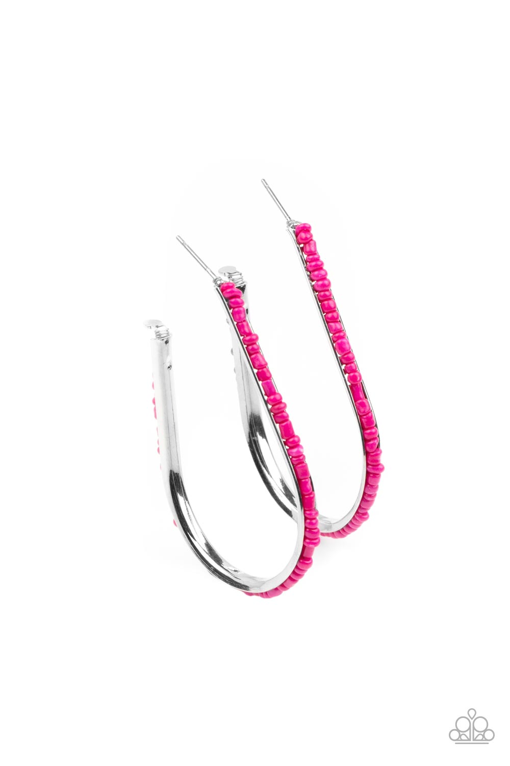 Beaded Bauble - Pink Seed Bead Earring