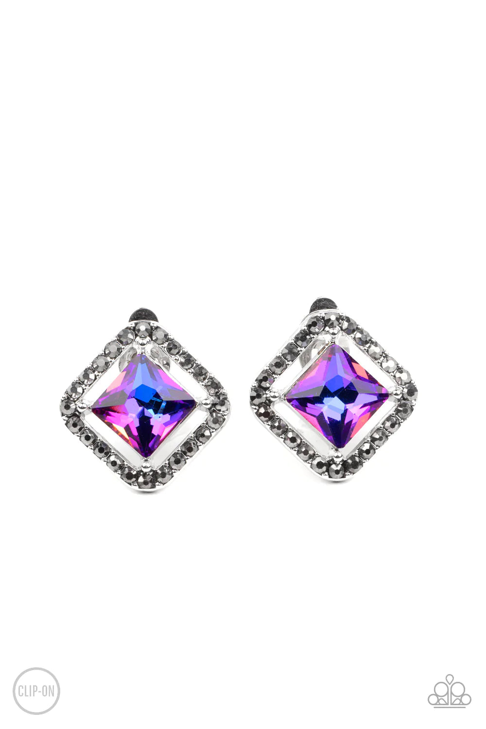 Cosmic Catwalk - Purple Clip On Earring
