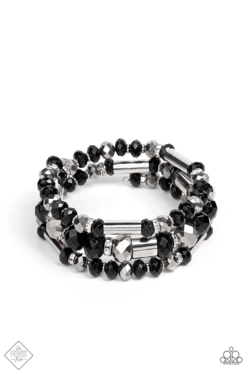 Dynamic Dazzle - Black Coil Bracelet