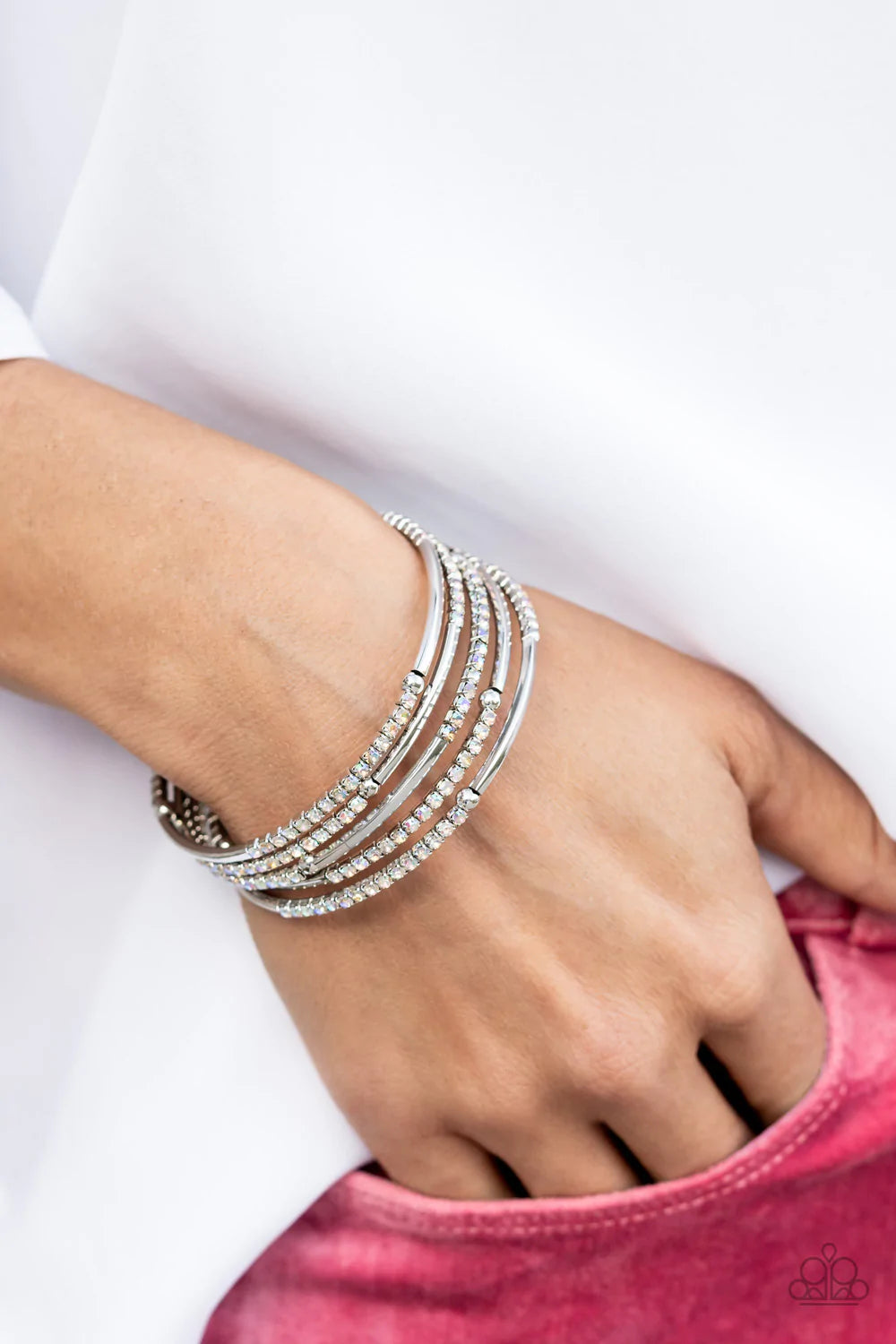 Camera Shy Simmer - Multi Coil Bracelet