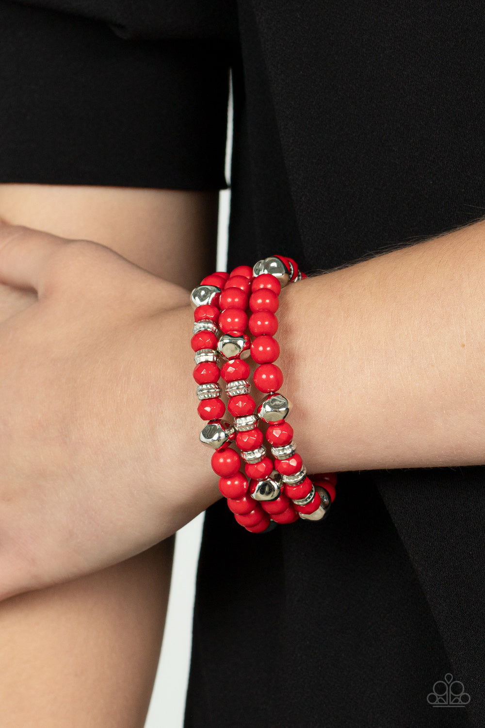 Vibrant Verve - Red Coil Bracelet