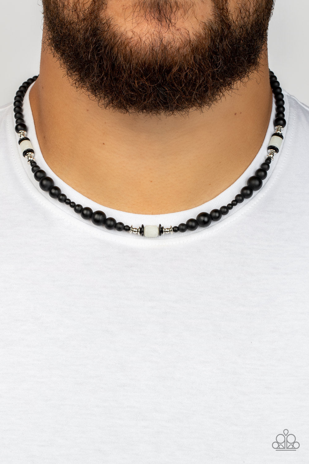 Stone Synchrony - White Urban Necklace