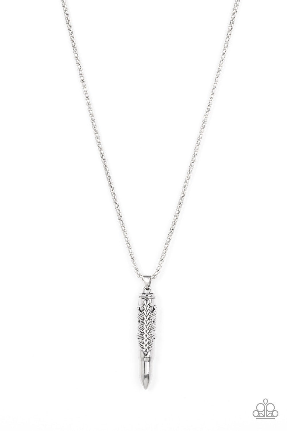 Mysterious Marksman - Silver Mens Necklace