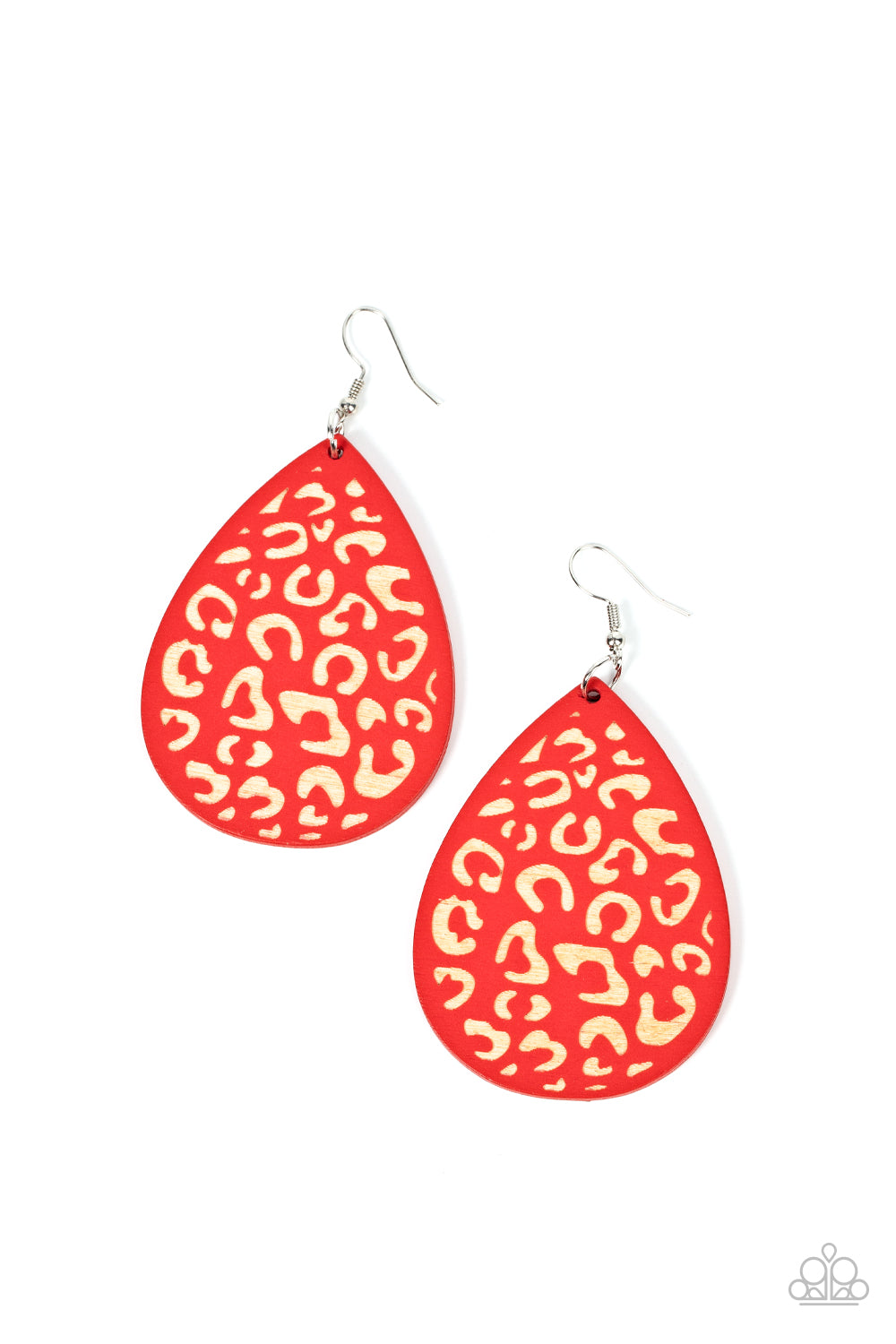 Suburban Jungle - Red Wood Earring