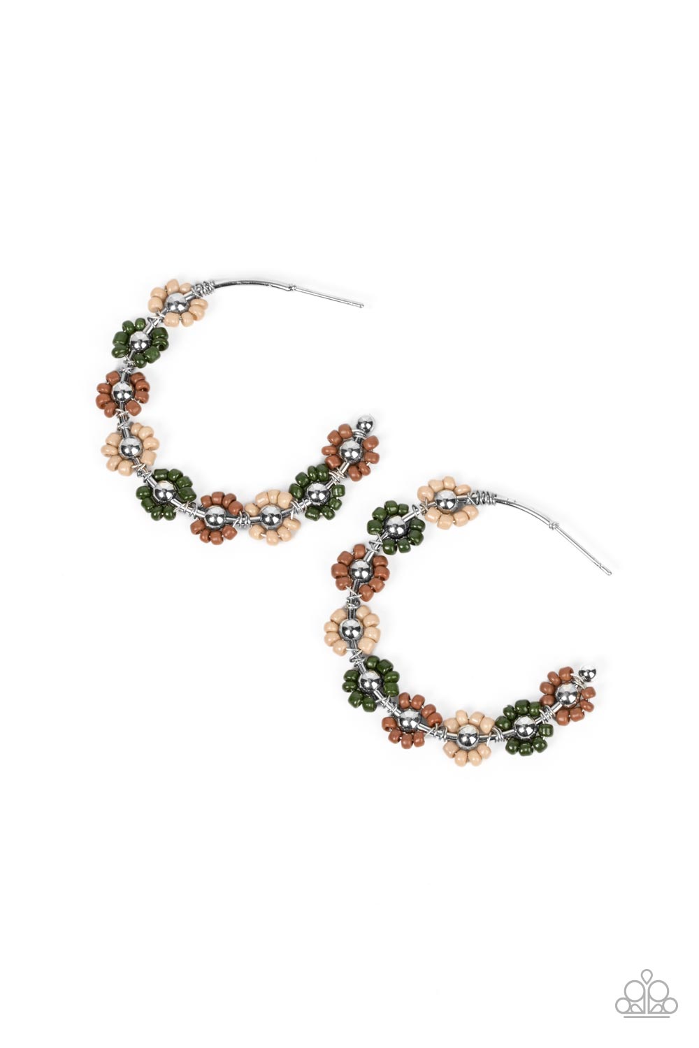 Growth Spurt - Green Seed Bead Earring