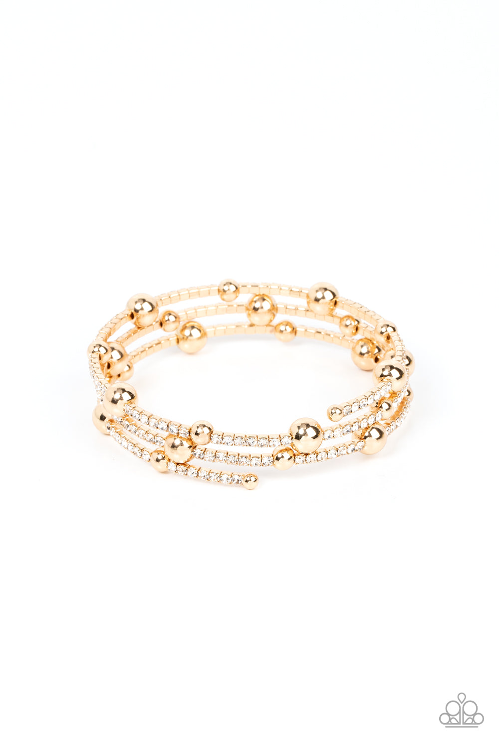 Spontaneous Shimmer - Gold Coil Bracelet