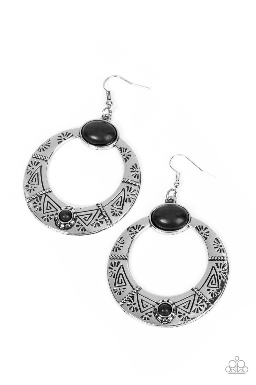 Garden Glyphs - Black Earring