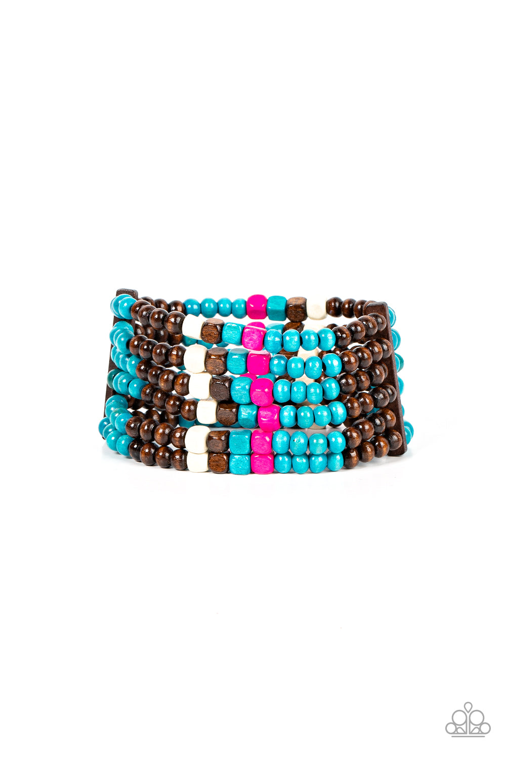 Dive into Maldives - Blue Wood Bracelet
