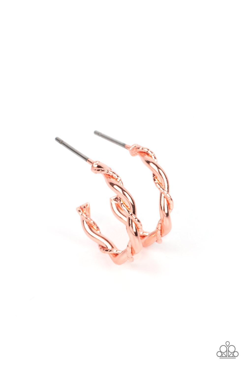 Irresistibly Intertwined - Copper Mini Hoop Earring