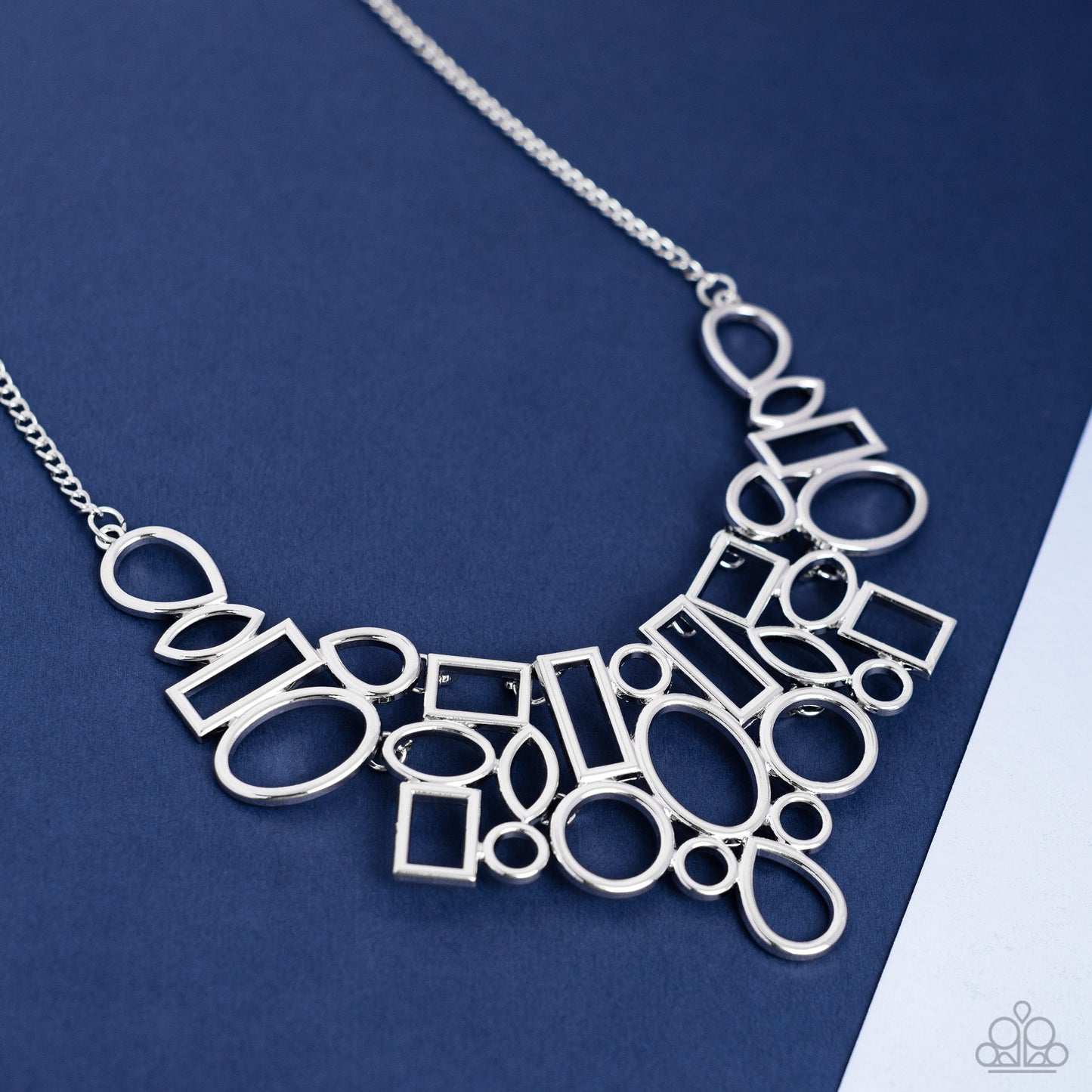 Geometric Grit - Silver Necklace