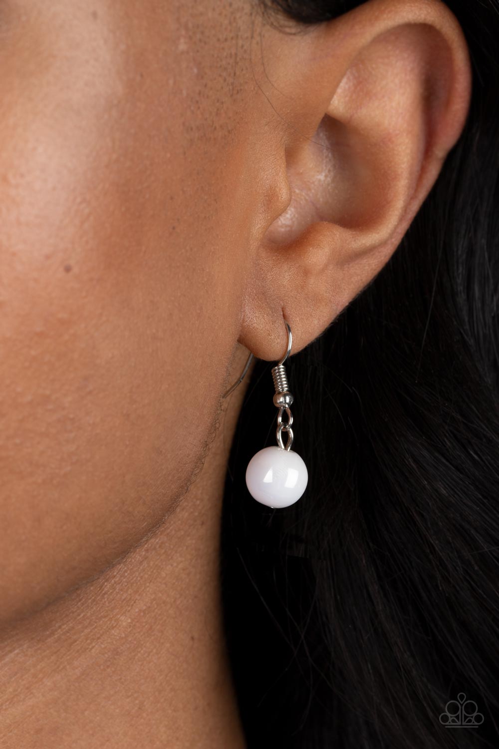 Patterned Paisley - White Necklace