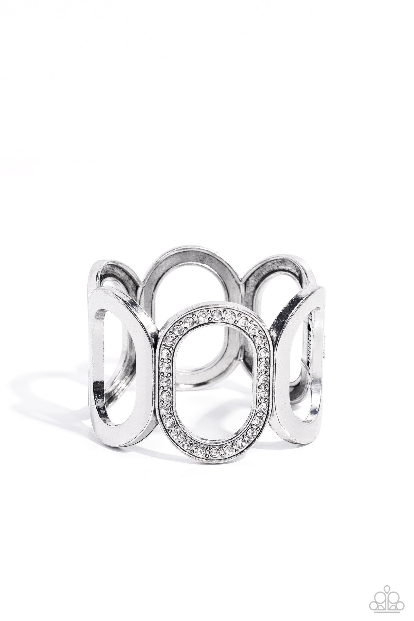 Opulent Ovals - White Bracelet