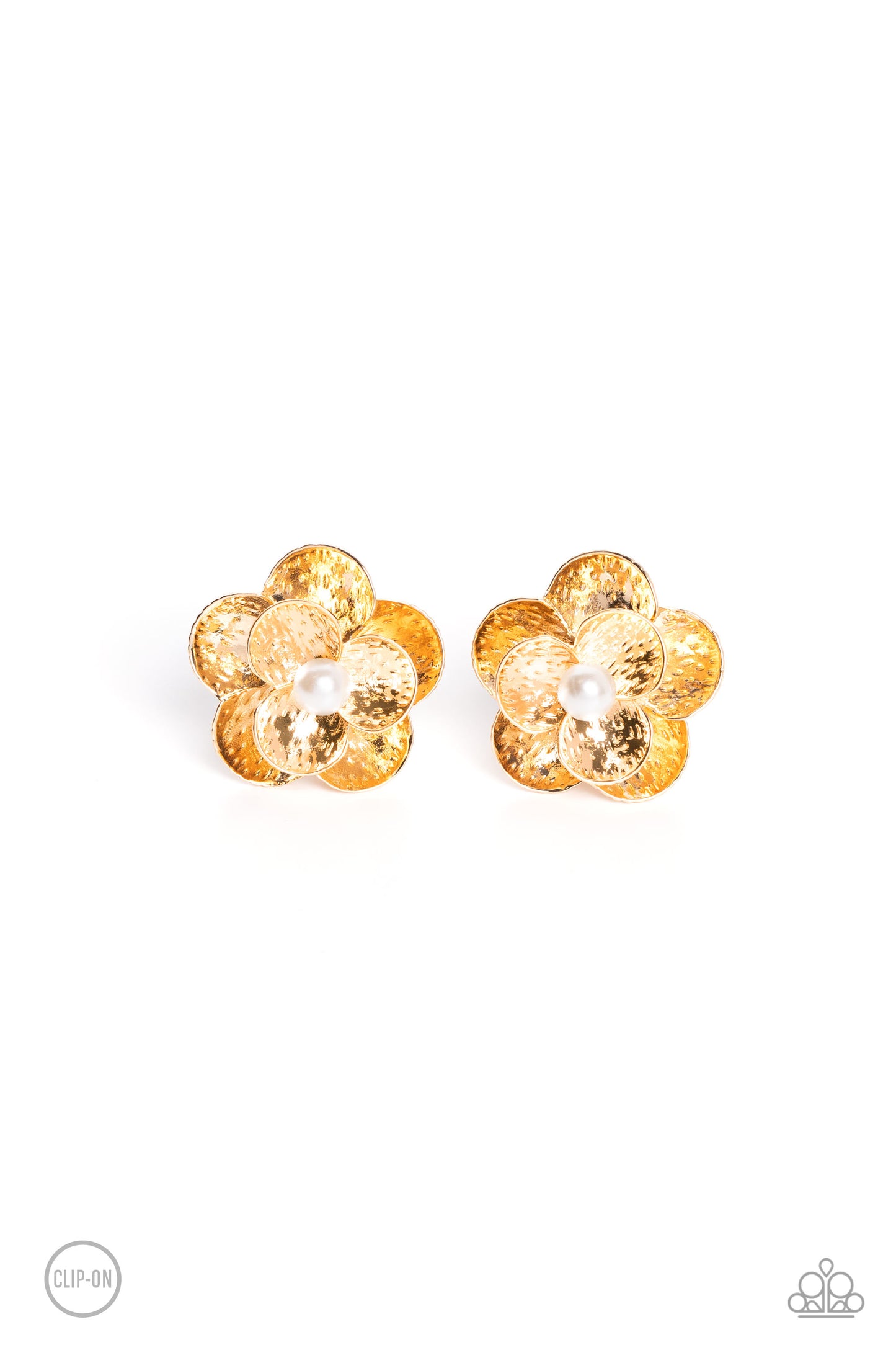 Miami Magic - Gold Clip On Earring