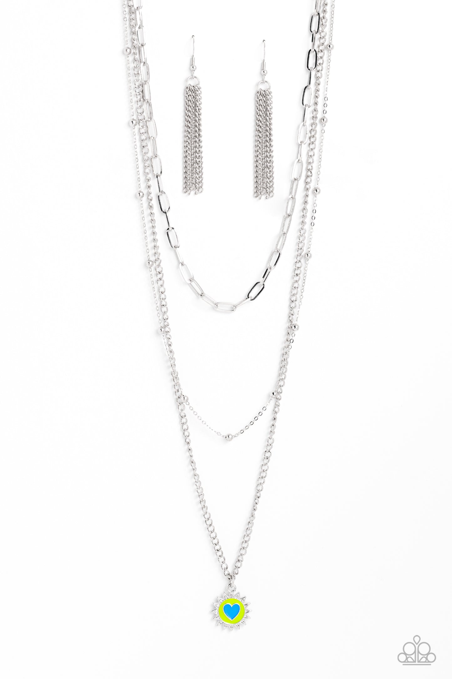 Burning Love - Green Necklace