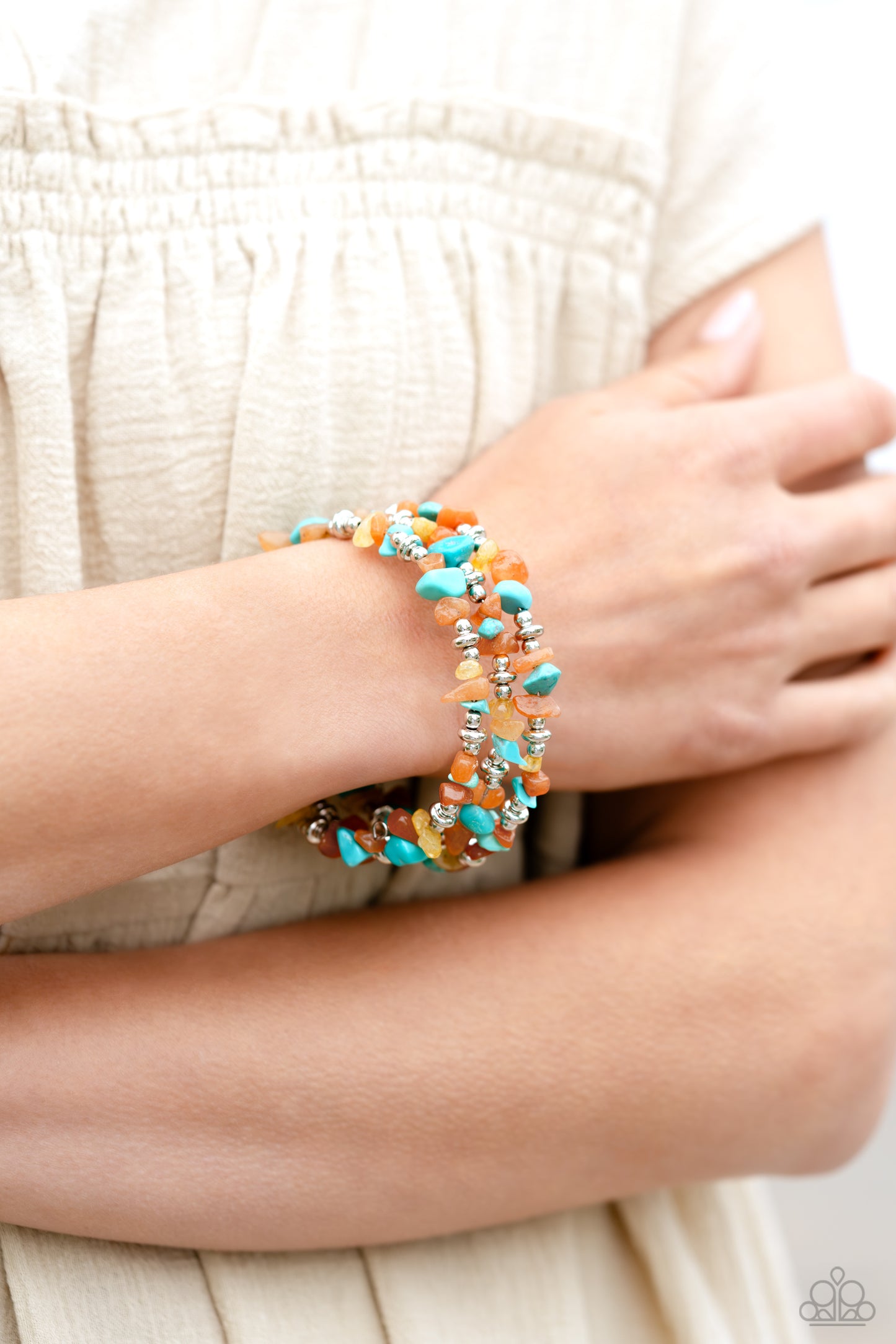 "Convention Exclusive" Stacking Stones - Orange Bracelet