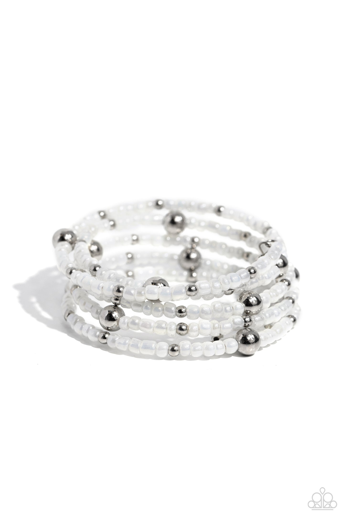 Refined Retrograde - White Coil Bracelet