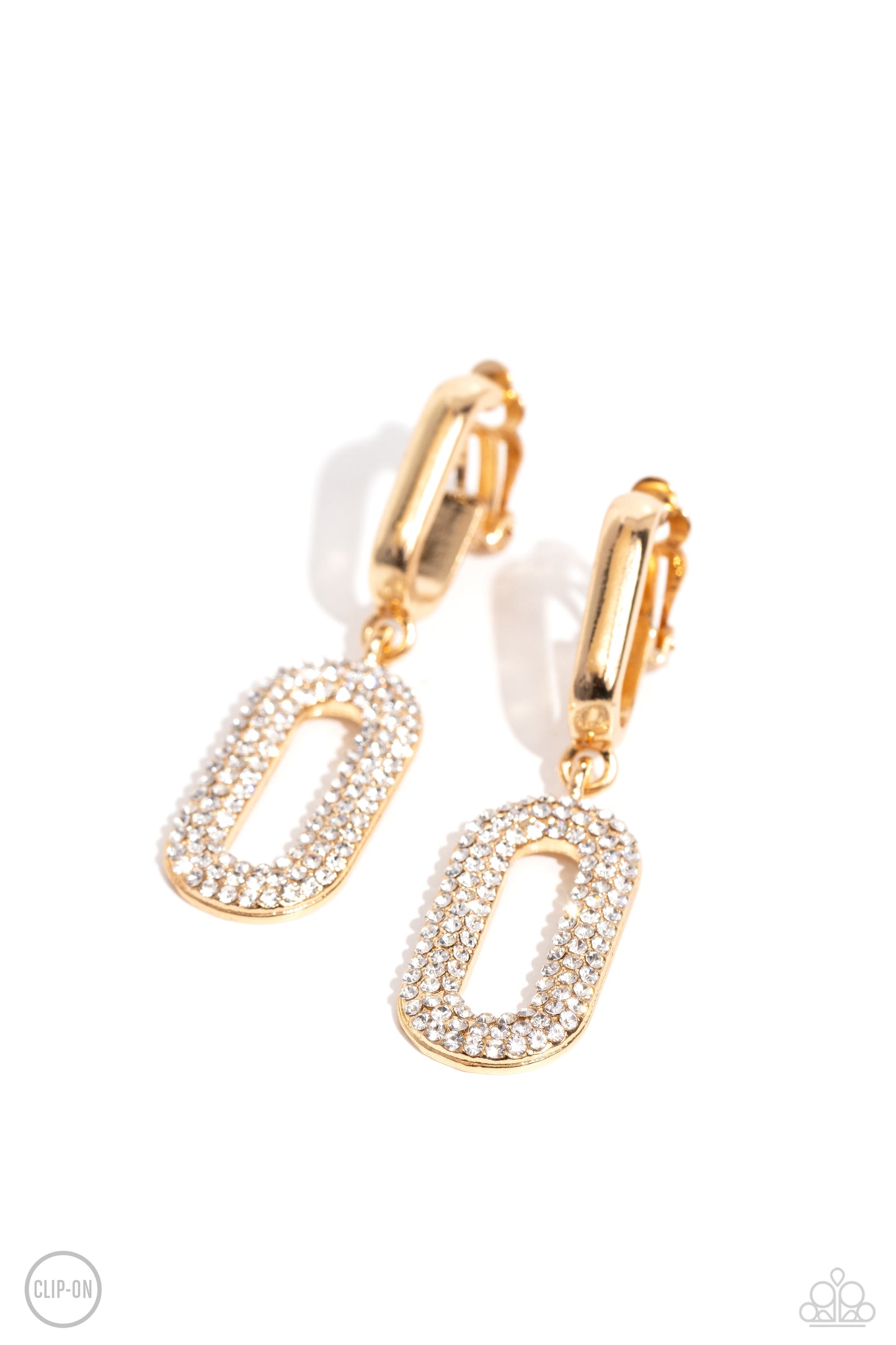Linked Luxury - Gold Clip On Earring