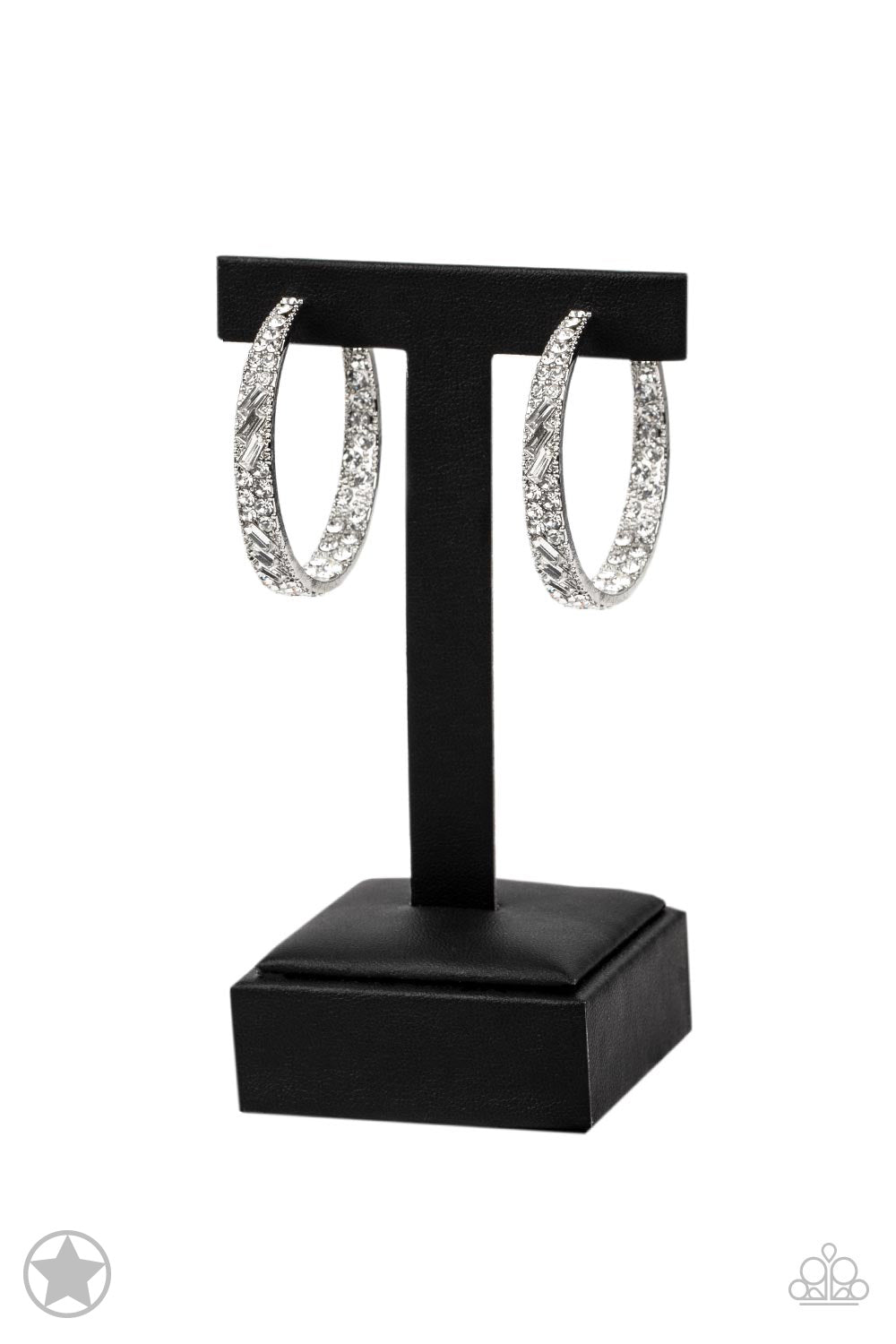 GLITZY By Association - White Hoop Earring