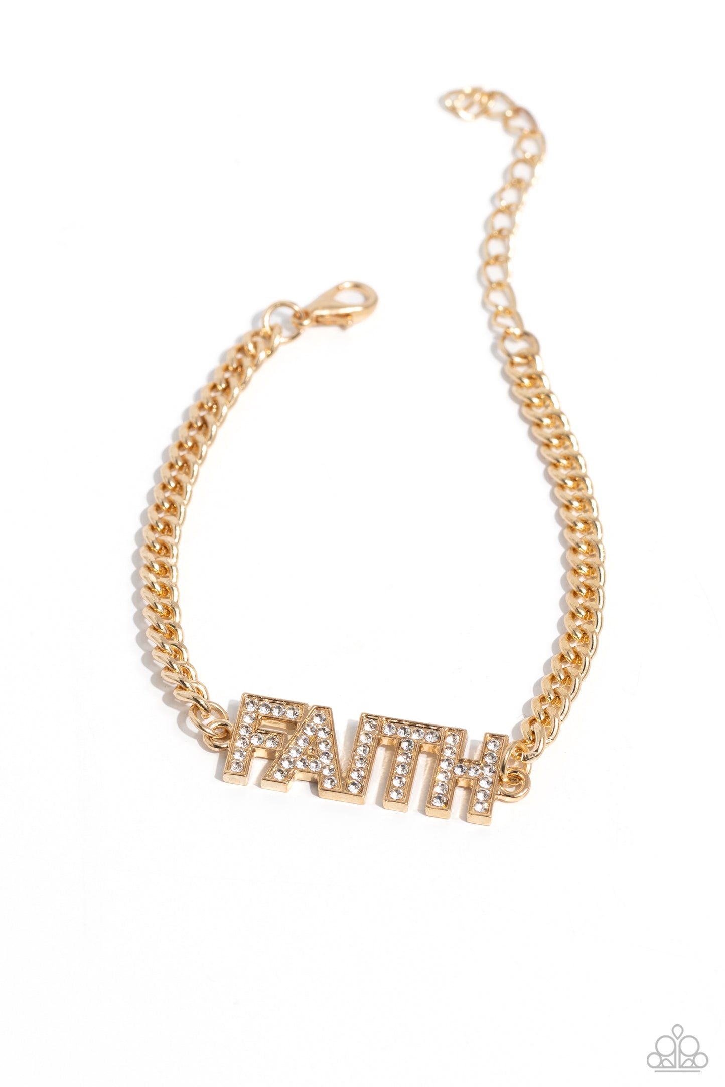 Faithful Finish - Gold Bracelet (Inspirational)