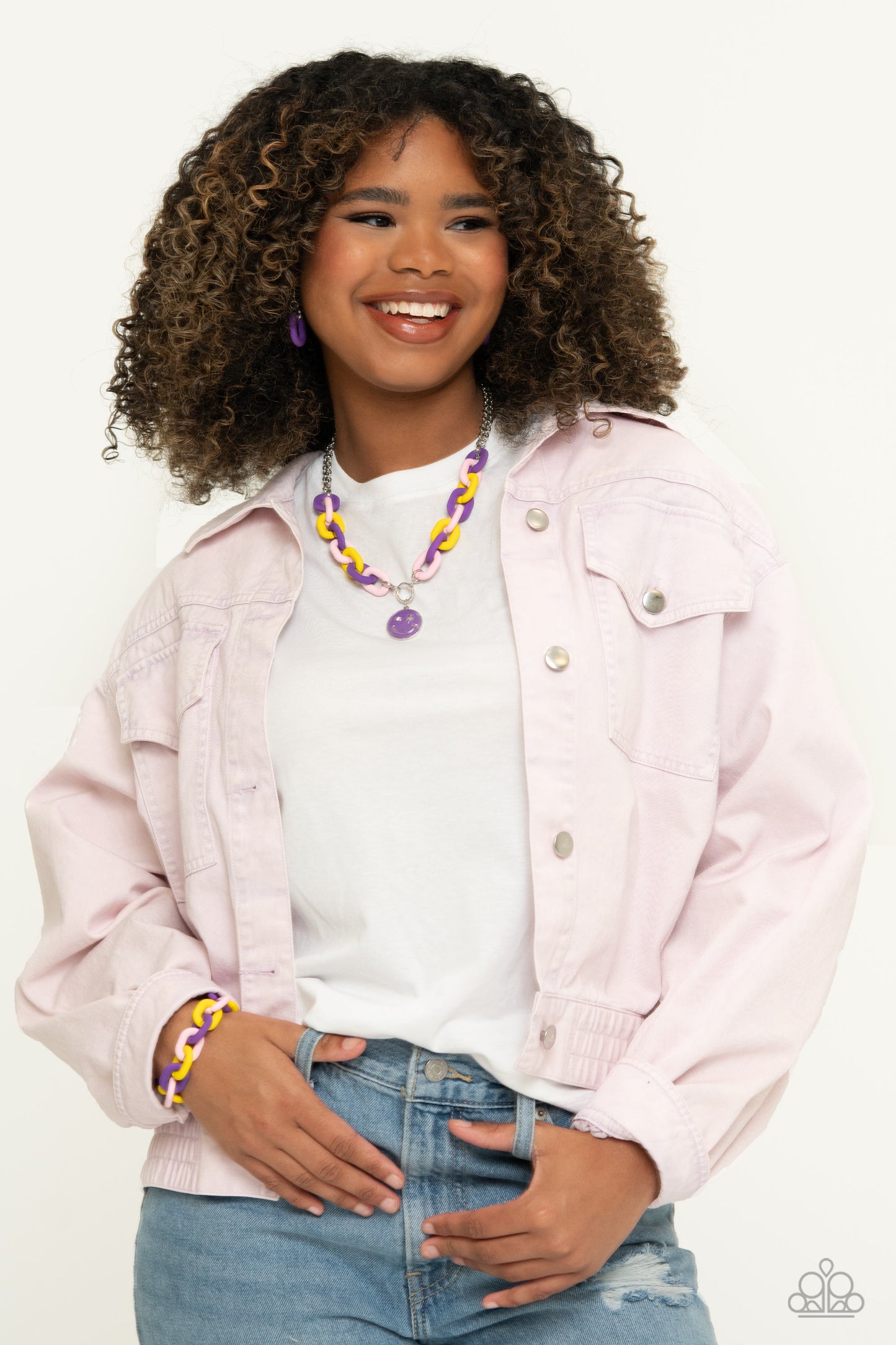 Speed SMILE - Purple Necklace & Bracelet