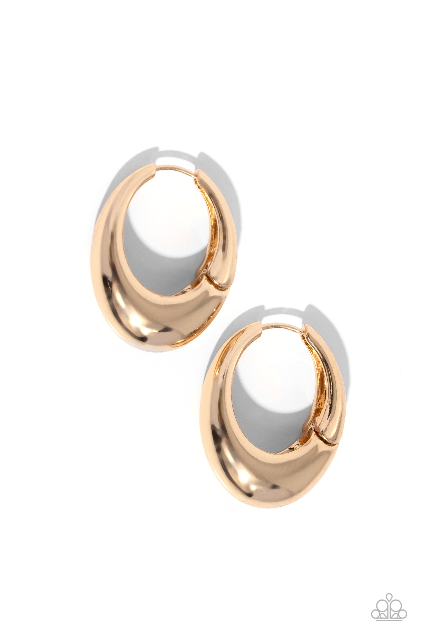 Oval Official - Gold Hoop Earring