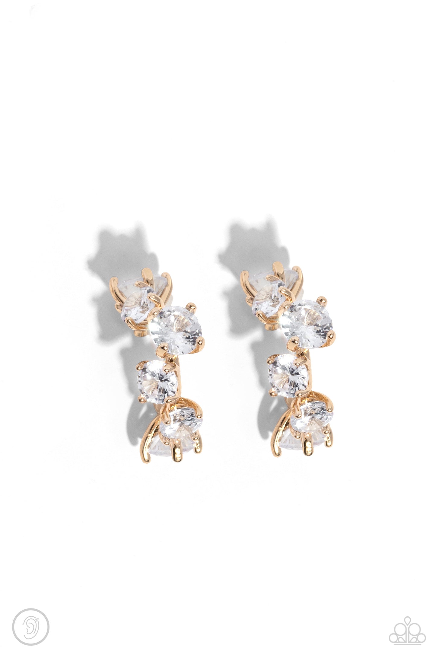 Breathtaking Blend - Gold Ear Cuff Earring