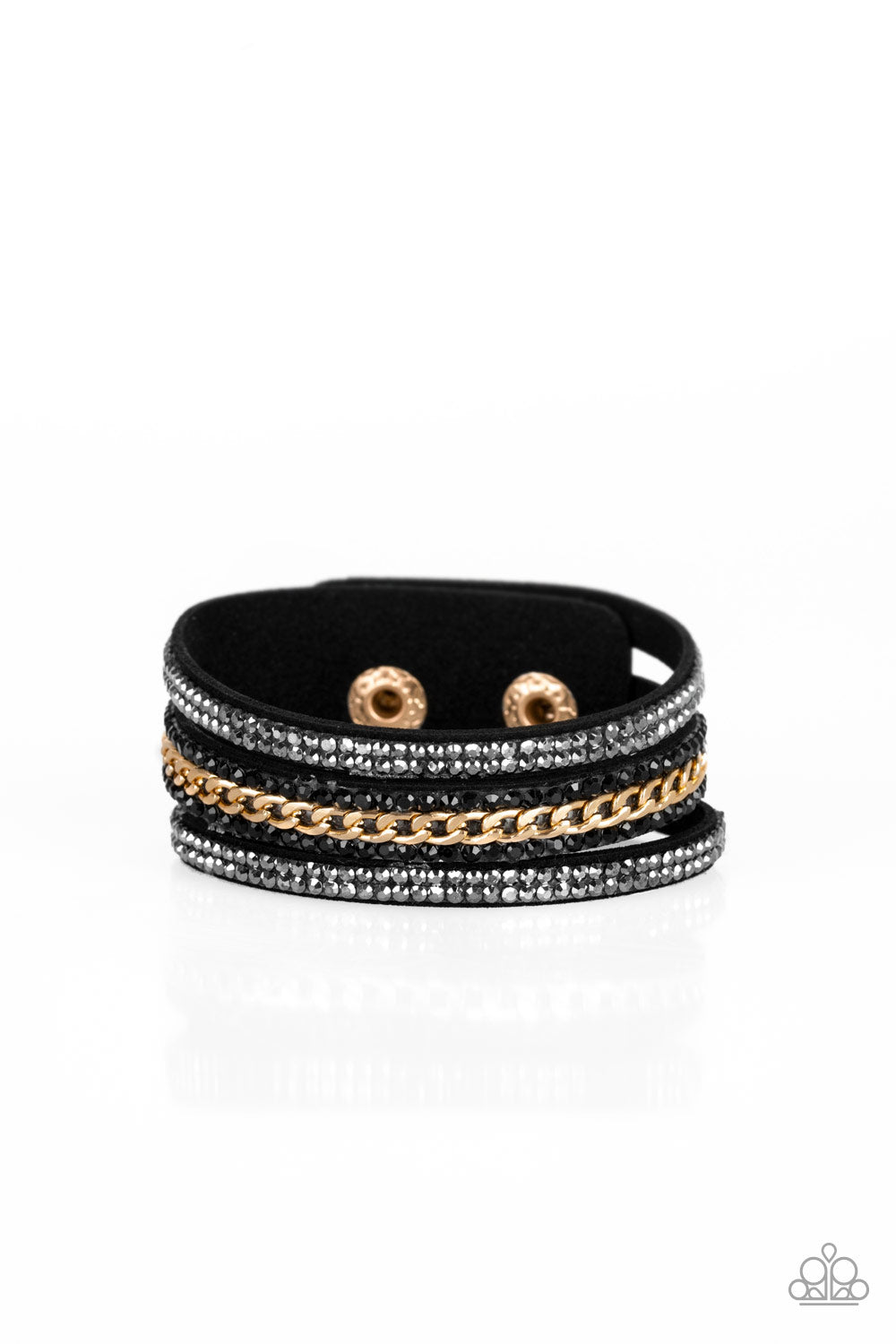 Rollin In Rhinestones - Black Urban Bracelet