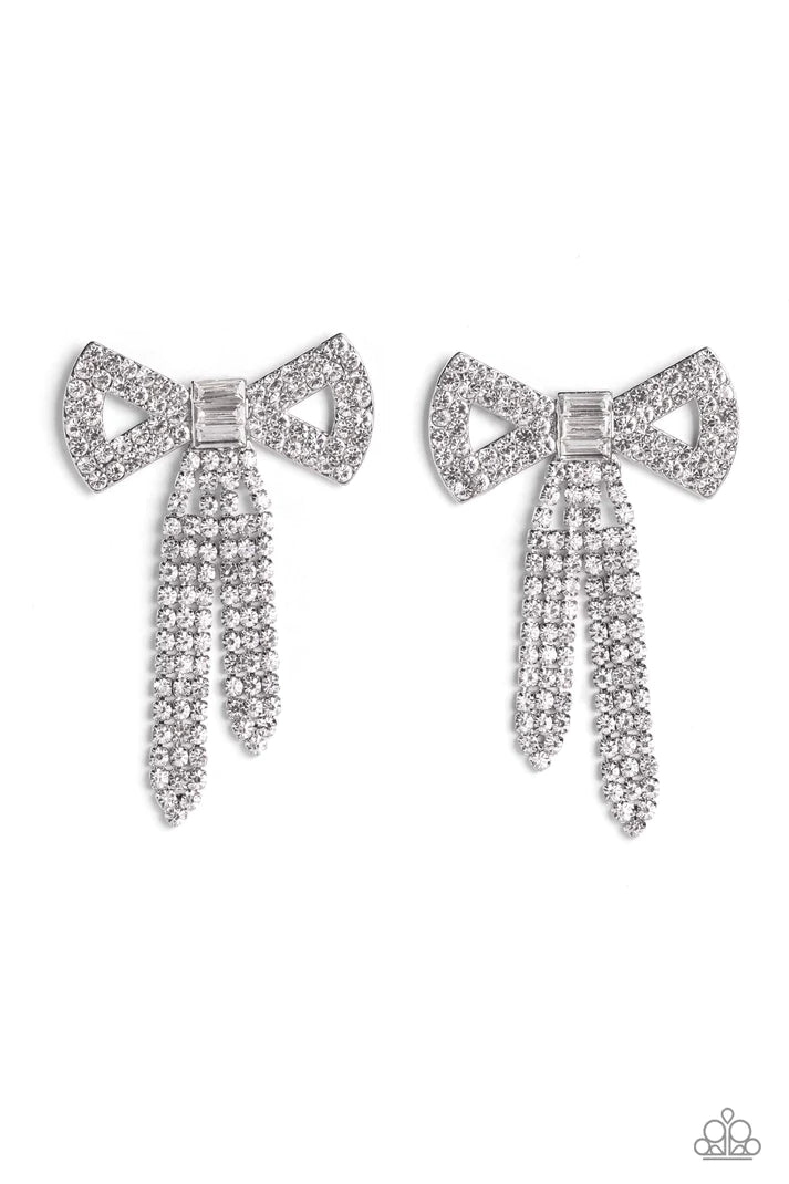 Just BOW With It - White Earring (LOP)