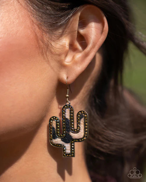 Western Worth - Brass Earring