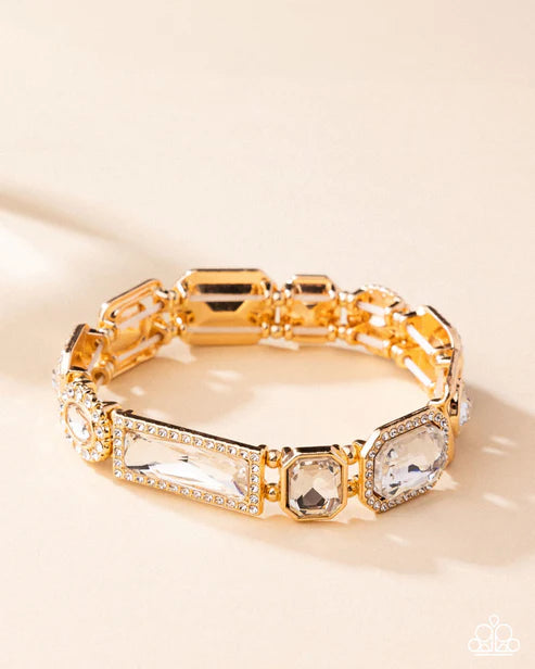 Striking Shimmer - Gold Bracelet
