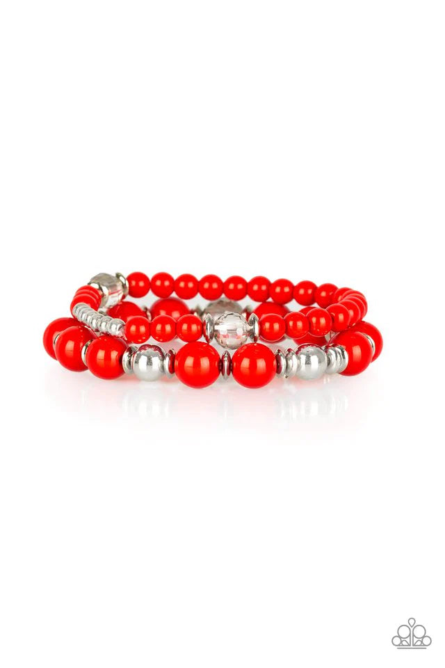 Colorful Collisions - Red Bracelet