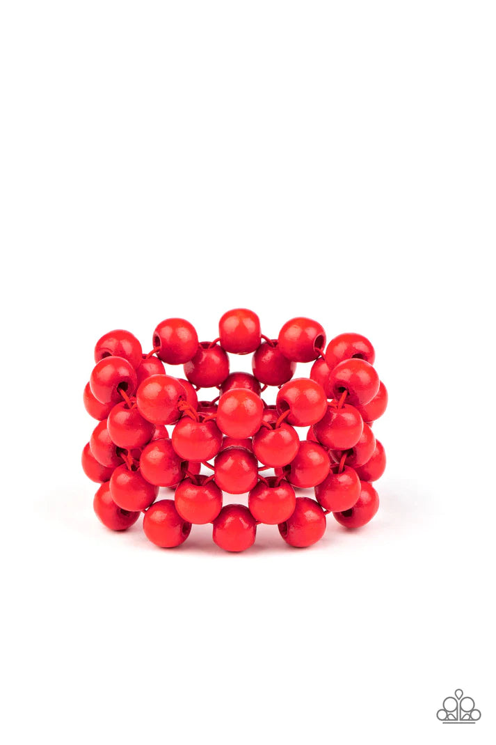 Tiki Tropicana - Red Wood Bracelet