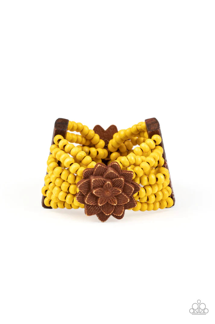 Tropical Sanctuary - Yellow Wood Bracelet