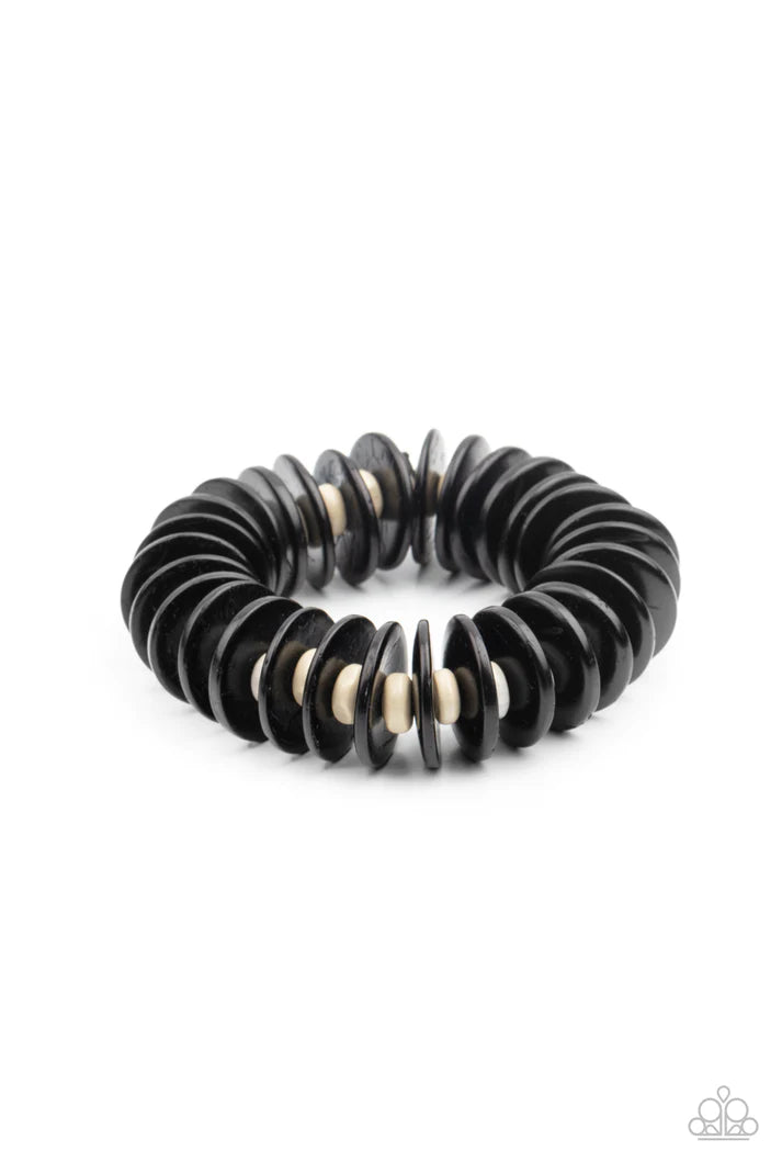 Caribbean Reefs - Black Wood Bracelet