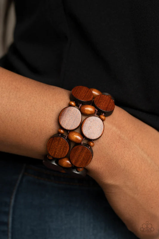 Beach Bravado - Brown Wood Bracelet