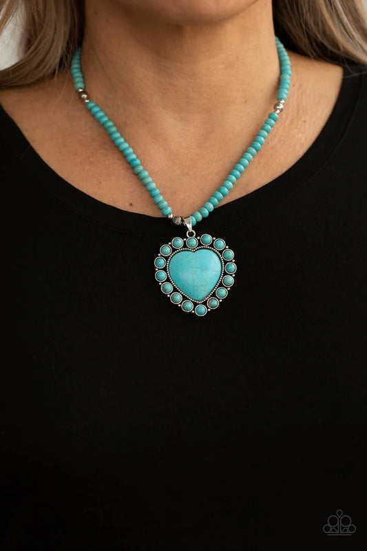 A Heart Of Stone - Blue Necklace