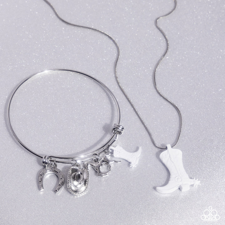 Western Waltz - White Bracelet