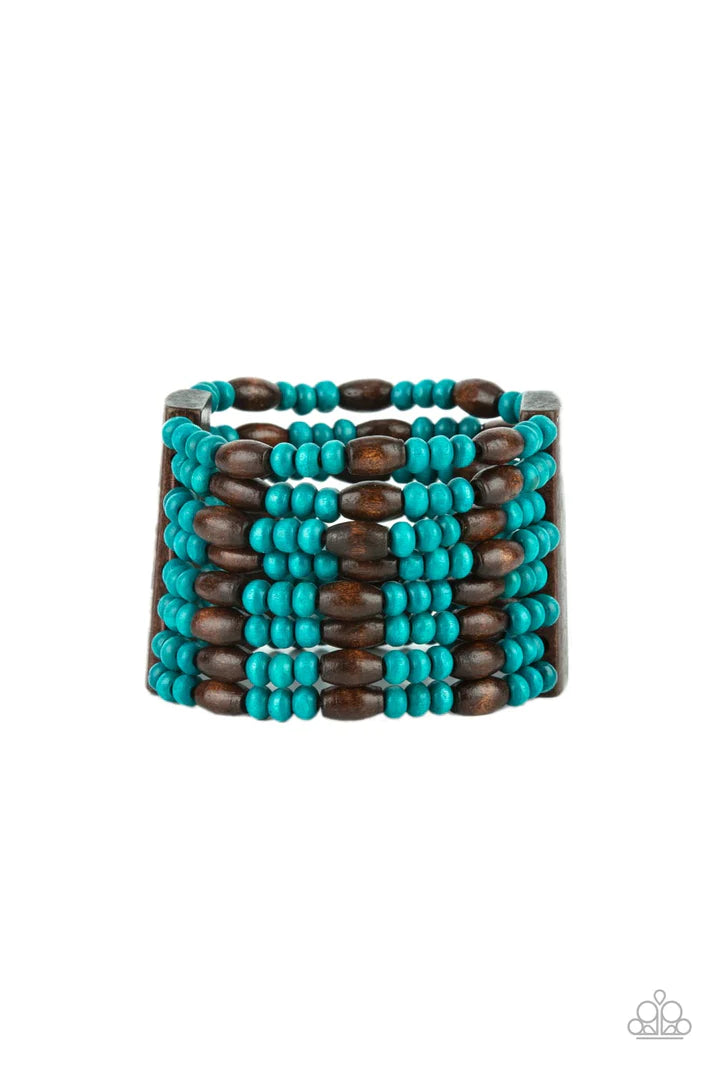 Tropical Nirvana - Blue Wood Bracelet