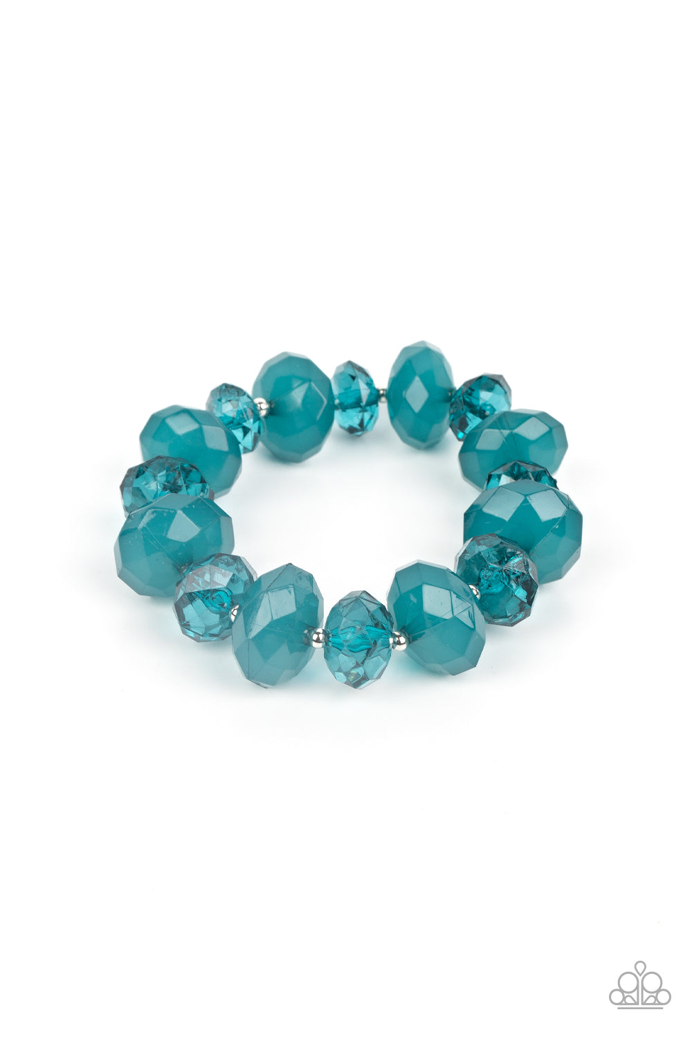 Happy-GLOW-Lucky - Blue Necklace & Bracelet Set