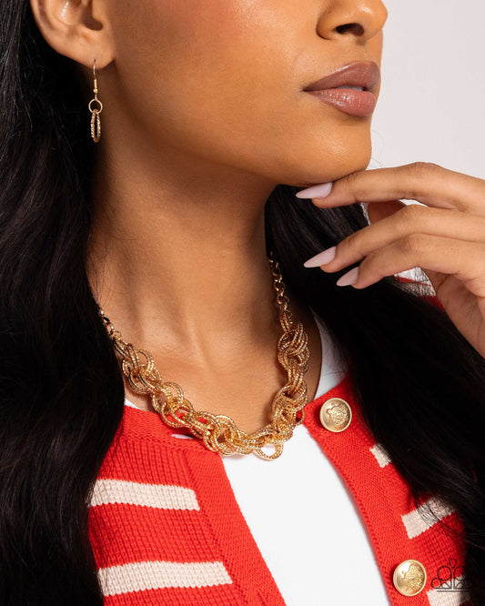 Urban Acoustics - Gold Necklace & Bracelet Set